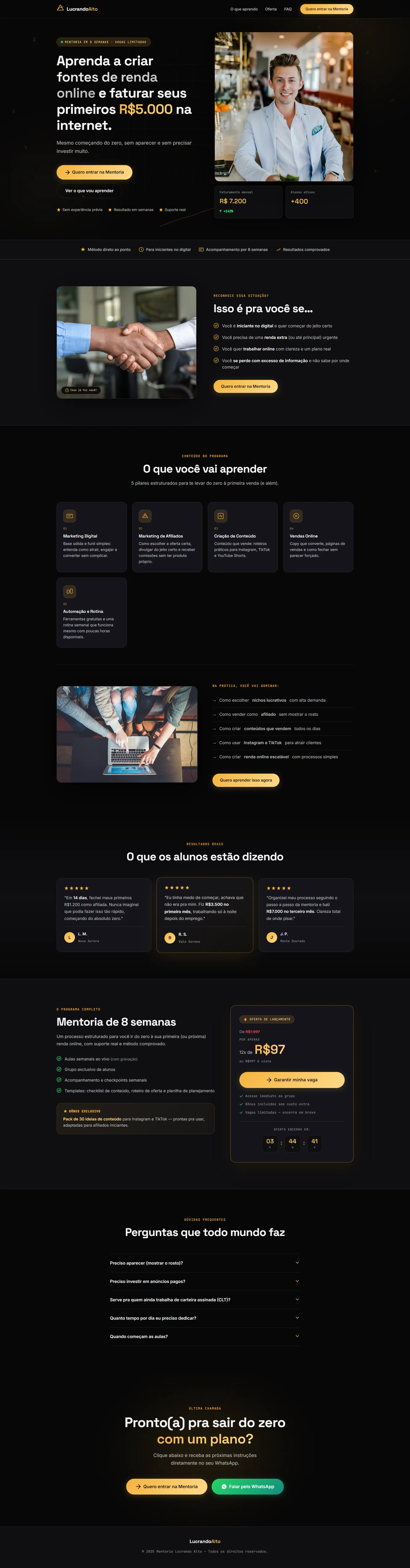 Mentoria Lucrando Alto